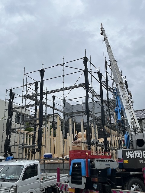 レジアス男山松里 織田様邸棟上げ工事