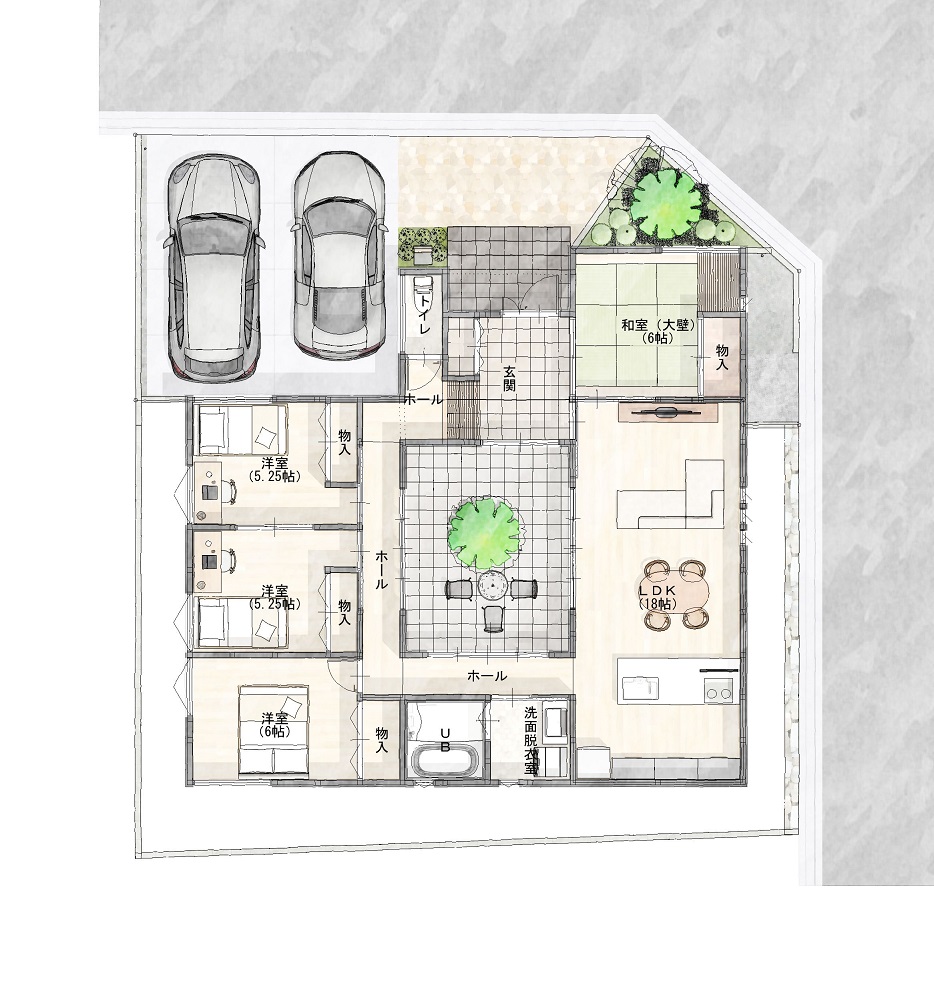 天野ヶ原町　平屋建てプラン14
