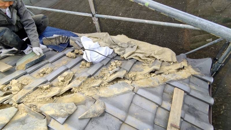 奥本様 棟瓦工事6