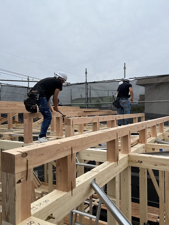 男山松里Ｍ様邸棟上げ22