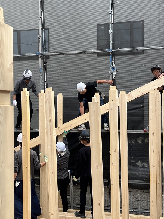 男山松里Ｍ様邸棟上げ3