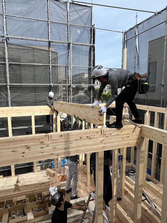 男山松里Ｍ様邸棟上げ6