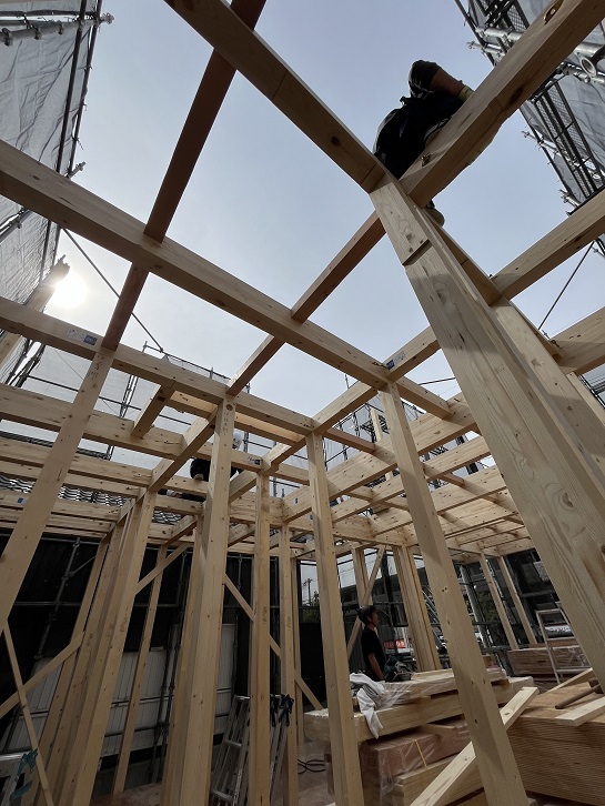 男山松里Ｍ様邸棟上げ9