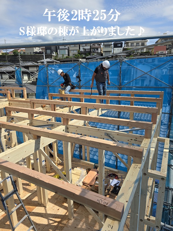 S様邸の棟上げ工事21