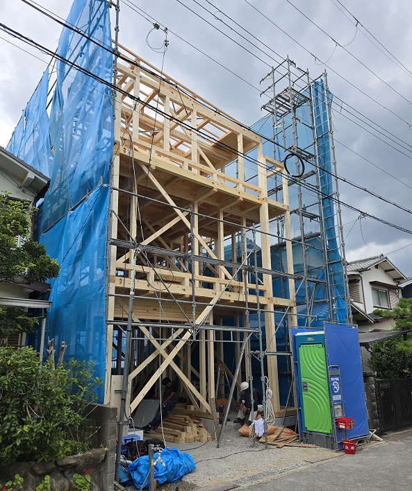 S様邸の棟上げ工事23