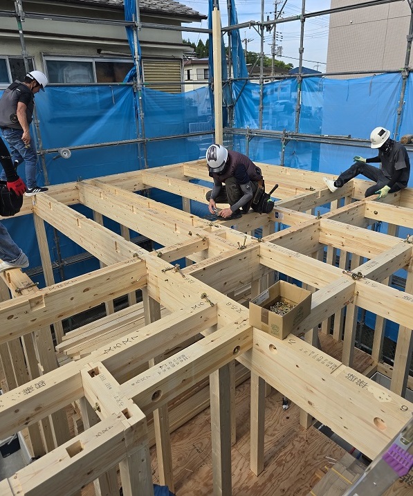 S様邸の棟上げ工事7