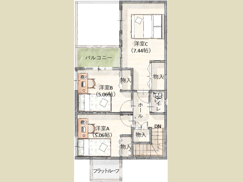 A号地プラン④平面2階