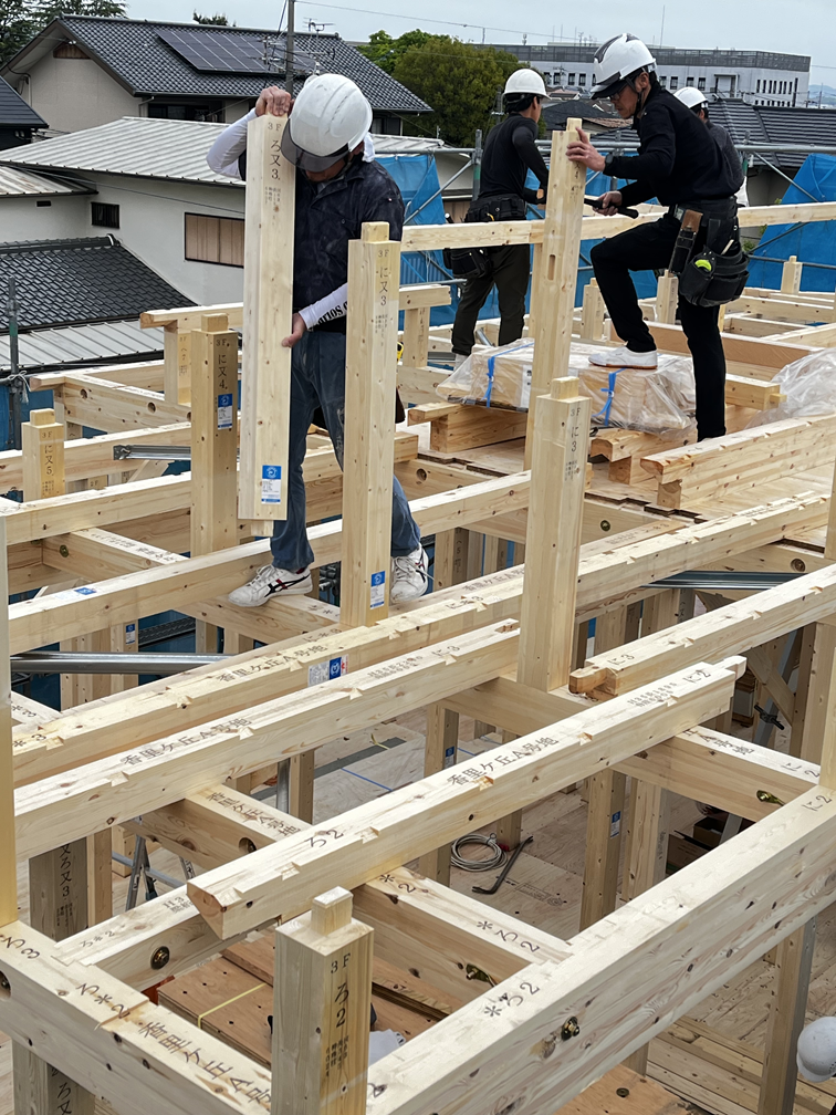 枚方市注文住宅N様邸棟上げ工事11