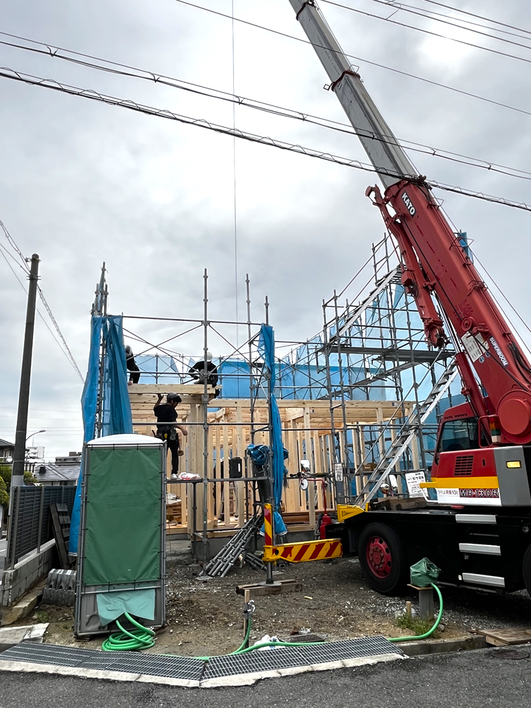 枚方市注文住宅N様邸棟上げ工事2