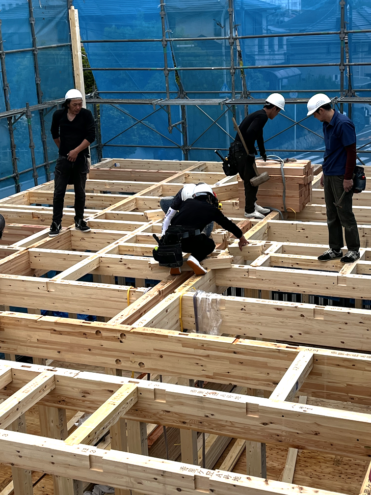 枚方市注文住宅N様邸棟上げ工事4