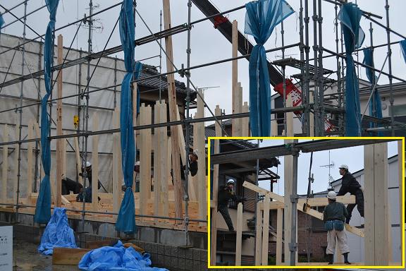 奈村工務店　上棟工事