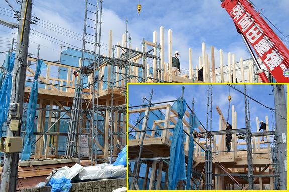 奈村工務店　上棟工事